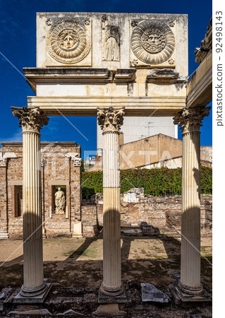 Portico of the Municipal Forum of Augusta Emerita in Merida, Extremadura, Spain Portico of the Municipal Forum of Augusta Emerita in Merida, Extremadura, Spain 92498143