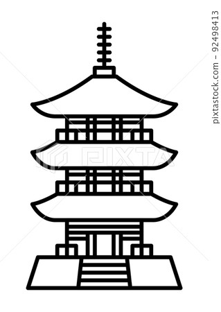 三塔圖標 92498413