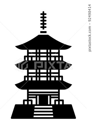 三重塔剪影 92498414