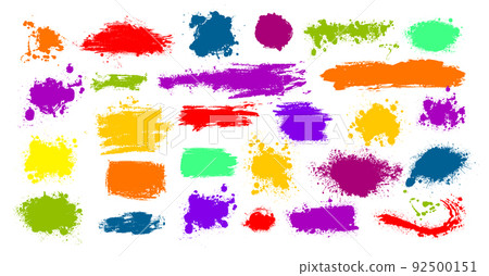 Multicolored blots set. Vector illustration Multicolored blots set. Vector illustration 92500151