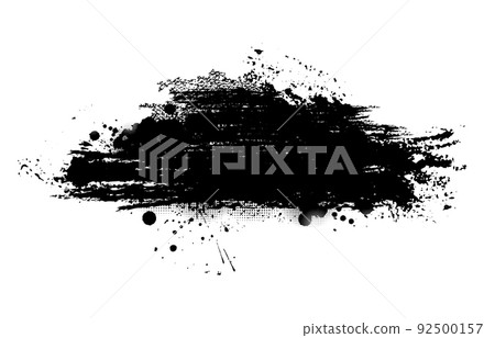 Black blob object on White Background. Vector illustration Black blob object on White Background. Vector illustration 92500157