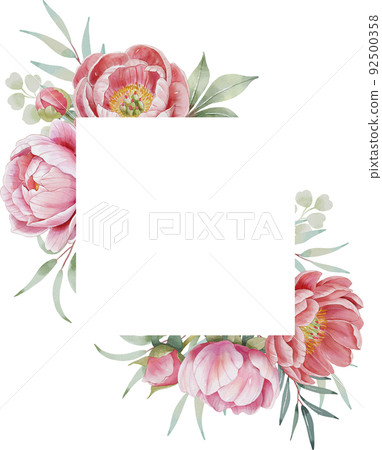 牡丹、桉樹 frame_3 牡丹、桉樹 frame_3 92500358