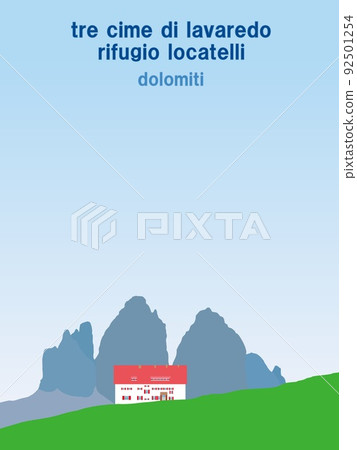 Tre Cime di lavaredo tre cime di lavaredo Locatelli hut Dolomites 92501254