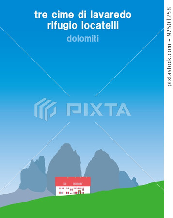 Tre Cime di lavaredo tre cime di lavaredo Locatelli hut Dolomites 92501258
