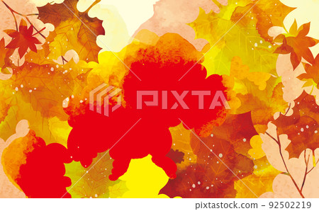 Autumn leaves leaf autumn watercolor background illustration Autumn leaves leaf autumn watercolor background illustration 92502219