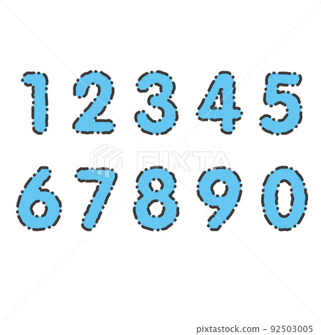 粗破的流行數字設置藍色 粗破的流行數字設置藍色 92503005