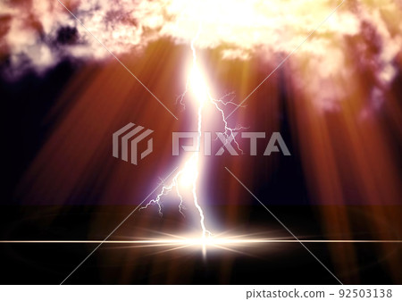 Illustration of lightning falling - Stock Illustration [92503138] - PIXTA