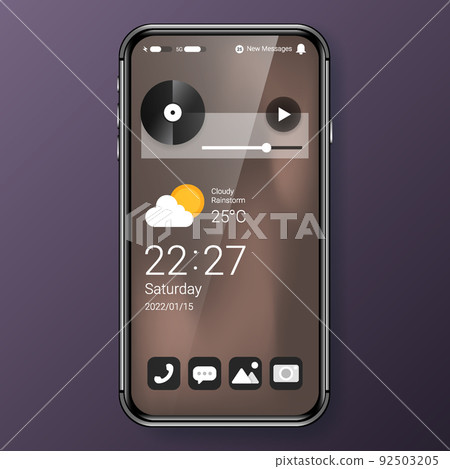 dark black theme user interface home mobile app menu dark black theme user interface home mobile app menu 92503205