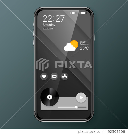 dark black theme user interface home mobile app menu dark black theme user interface home mobile app menu 92503206