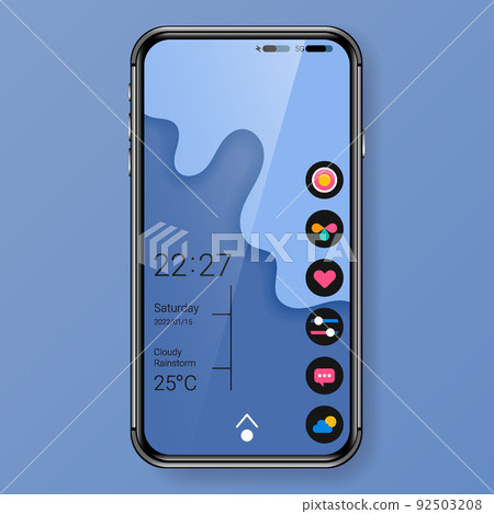 dark mode user interface realistic mobile app design dark mode user interface realistic mobile app design 92503208