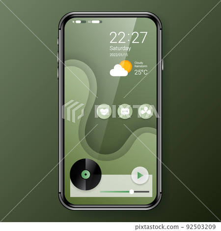 green theme user interface home mobile app menu green theme user interface home mobile app menu 92503209