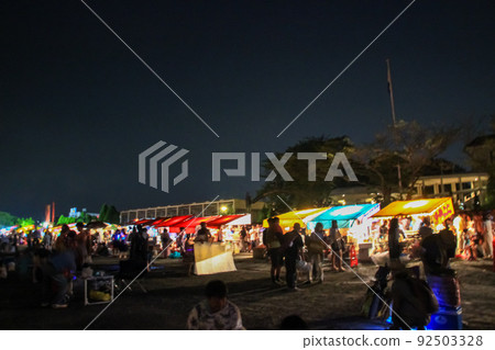 Scenery of the stall at the fireworks display Scenery of the stall at the fireworks display 92503328