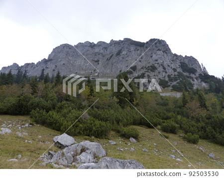 Ruchenkopfe mountain at Soinsee lake, Mangfall, Bavaria, Germany 92503530