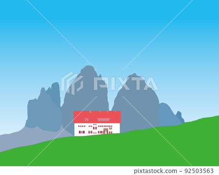 Tre Cime di lavaredo tre cime di lavaredo Locatelli hut Dolomites 92503563