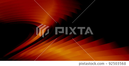 Paper layer circle black and red abstract background. Curves and lines use for banner, cover, poster, wallpaper, design with space for text 92503568