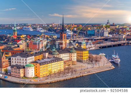 Stockholm old town city skyline, cityscape of Sweden Stockholm old town city skyline, cityscape of Sweden 92504586