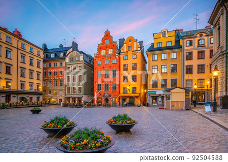 Stockholm old town city skyline, cityscape of Sweden 92504588