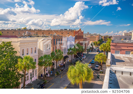 Historical downtown area of Charleston, cityscape in USA Historical downtown area of Charleston, cityscape in USA 92504706
