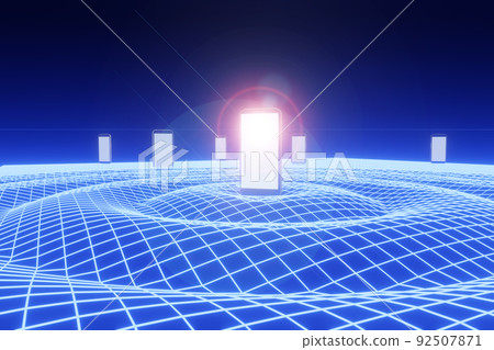 Image of spillover effect transmitted from smartphone 92507871