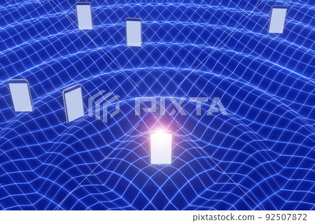 Image of spillover effect transmitted from smartphone 92507872