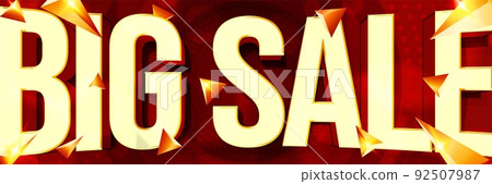 Big sale shopping event advertising banner. Retail business deal advertisement template. Big sale offer banner design vector illustration Big sale shopping event advertising banner. Retail business deal advertisement template. Big sale offer banner design vector illustration 92507987