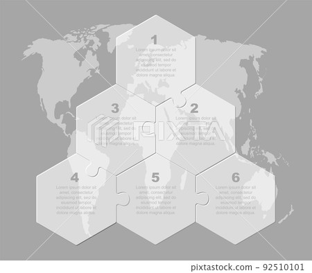 Vector diagram infographic process on 6 steps - Stock Illustration ...