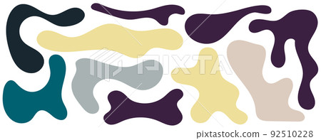 Bloho color irregular blob, set of abstract organic shapes. Abstract irregular random blobs. Simple liquid amorphous splodge. Trendy minimal designs for presentations, banners, posters and flyers. Bloho color irregular blob, set of abstract organic shapes. Abstract irregular random blobs. Simple liquid amorphous splodge. Trendy minimal designs for presentations, banners, posters and flyers. 92510228