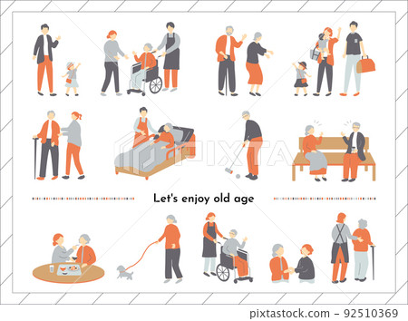 Life in old age set 92510369