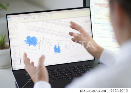 3D CAD 3D 3DCG architectural design exterior planting 92511043