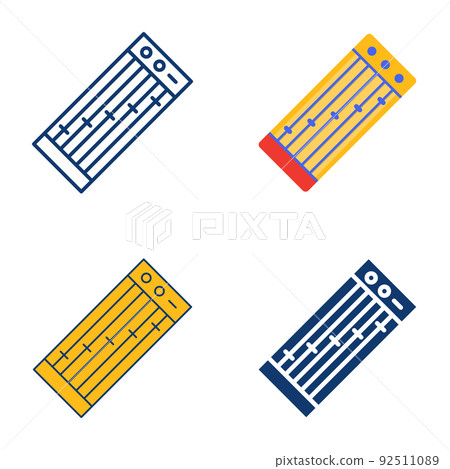 Koto musical instrument icon set Koto musical instrument icon set 92511089