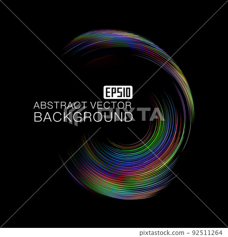 Colorful curve composition glowing spiral beams abstract vector background Colorful curve composition glowing spiral beams abstract vector background 92511264