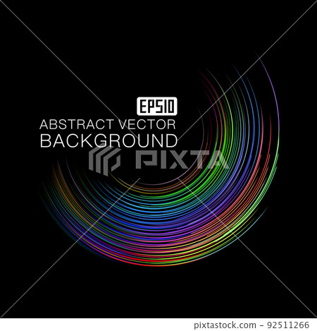 Colorful curve composition glowing spiral beams abstract vector background Colorful curve composition glowing spiral beams abstract vector background 92511266