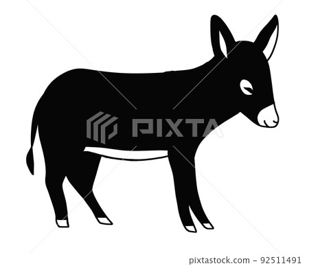 Cute donkey shadow puppet - Stock Illustration [92511491] - PIXTA