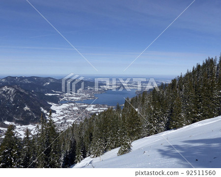 Tegernsee from Wallberg mountain tour, Bavaria, Germany 92511560