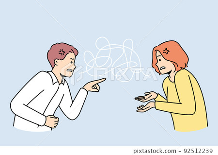Couple fight having misunderstanding Couple fight having misunderstanding 92512239