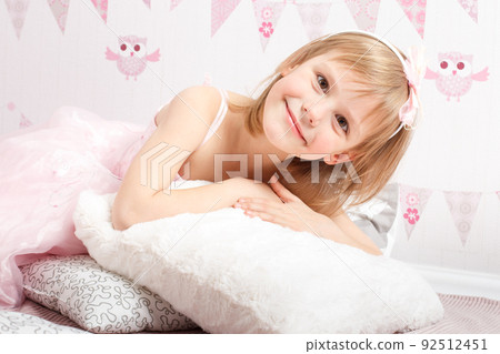 Beautiful young girl with fir Beautiful young girl with fir 92512451