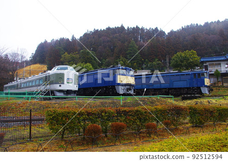 Scenery of rainy railway culture unevenness 92512594