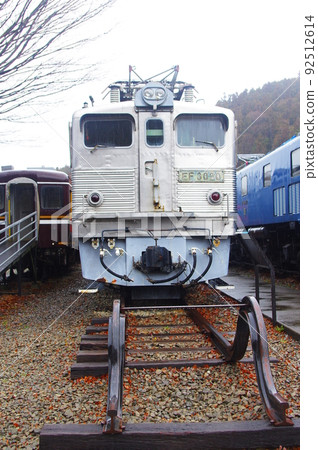 Scenery of rainy railway culture unevenness 92512614