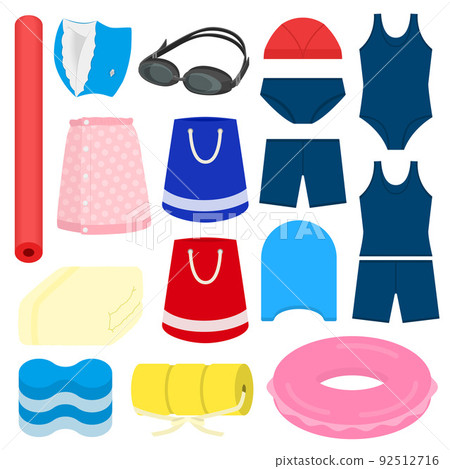 Illustration set of swimming equipment 92512716