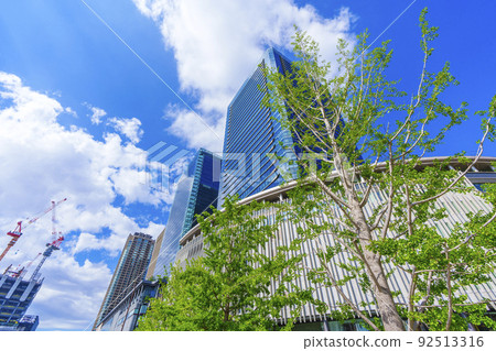 Grand Front Osaka Summer blue sky Grand Front Osaka Summer blue sky 92513316