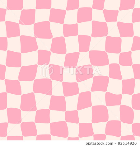 Groovy distorted chessboard background 92514920