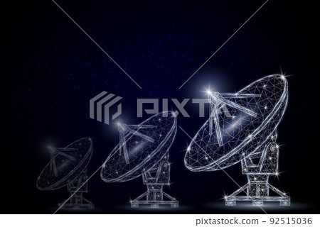 Telecommunications equipment vector polygonal art style illustration Telecommunications equipment vector polygonal art style illustration 92515036