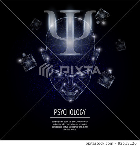 Psychology concept vector polygonal art style illustration 92515126