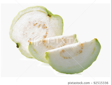 Guava fruit slice isolated on white background. 92515336