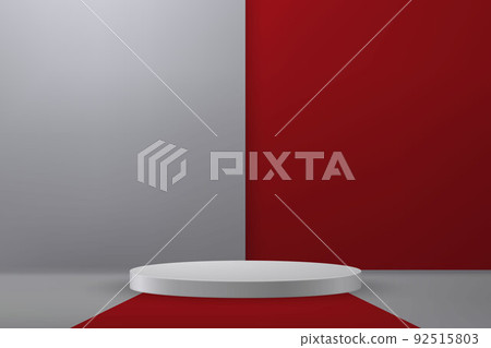 3d realistic podium or pedestal on luxury background 92515803
