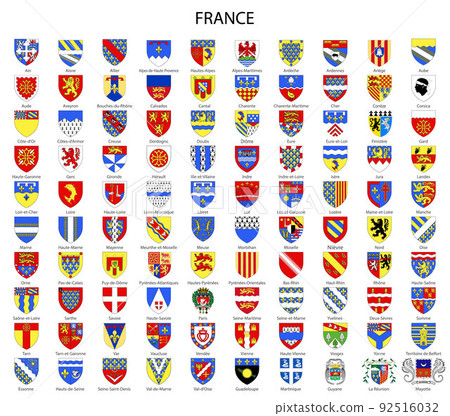 Set Coat of arms of the department of France 92516032