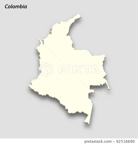 3d isometric map of Colombia isolated with shadow 3d isometric map of Colombia isolated with shadow 92516690