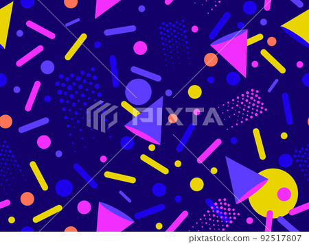 Colorful Vector Seamless Pattern Geometric Shapes Stock Vector