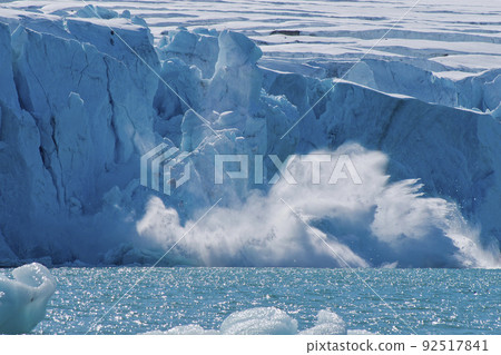 Ice Calving, 14 of July Glacier, Krossfjord, Arctic 92517841