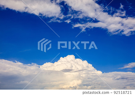 Summer evening blue sky and clouds (July, east, 35mm) 92518721